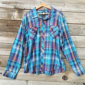 OP Mens 2XL Long Sleeve Button Down Shirt